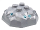 Part No: 87398pb01  Name: Rock 4 x 4 Octagonal Boulder, Top with Molded Trans-Light Blue Crystals Pattern