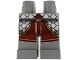 Part No: 970c00pb1762  Name: Hips and Legs with Silver Armor over Dark Red Surcoat with Gold Trim Pattern