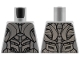 Part No: 973pb6252  Name: Torso Silver Armor Skeleton, Dark Bluish Gray Trim Pattern
