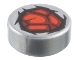 Lot ID: 406790668  Part No: 98138pb391  Name: Tile, Round 1 x 1 with Red, Dark Red and Black Bloodstone Pattern