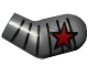 Lot ID: 409500522  Part No: 981pb063  Name: Arm, Left with Red Star and Black Stripes Pattern (Winter Soldier)