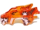 Part No: 11113pb04  Name: Flywheel Fairing Wolf Shape with White Patches and Brown Stitches Pattern (70111)