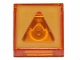 Lego part: Tile 1 x 1 with Triangle on Yellow Background Pattern