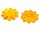 Part No: 46281  Name: Clikits, Icon Flower 10 Petals 2 x 2 Large with Pin, Polished (Transparent Colors Only)