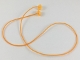 Part No: 46827c04  Name: Clikits Cord, Jelly String 384mm with 2 Trans-Light Orange Caps Top Attachment