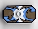Part No: 48494pb03  Name: Minifigure, Shield Octagonal Long with Stud with Knights Kingdom Jayko Hawk Pattern (Printed Version)
