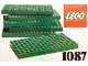 Set No: 1087  Name: 6 Lego Baseplates 8 x 16 Green