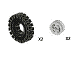 Set No: 1131  Name: Tires (42 mm) and Hubs