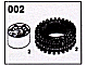 Set No: 2  Name: X-Large Tires and Hubs (Large Technic Wheels)
