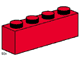 Set No: 3472  Name: 1 x 4 Red Bricks