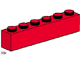 Set No: 3477  Name: 1 x 6 Red Bricks
