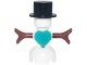 Set No: 42698  Name: Advent Calendar 2026, Friends (Day  7) - Snowman with Dark Turquoise Heart