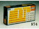 Set No: 874  Name: Yellow Beams with Connector Pegs