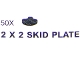 Set No: 970029  Name: 2 x 2 Skid Plate (Pack of 50, Black)