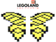 Set No: LLCA32  Name: Butterfly - Yellow Wings with Black Stripes (LEGOLAND California Ambassador Pass Exclusive)