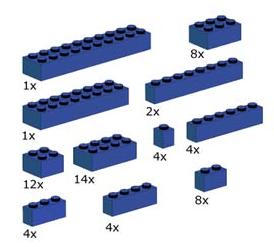 10009-1 Assorted Blue Bricks