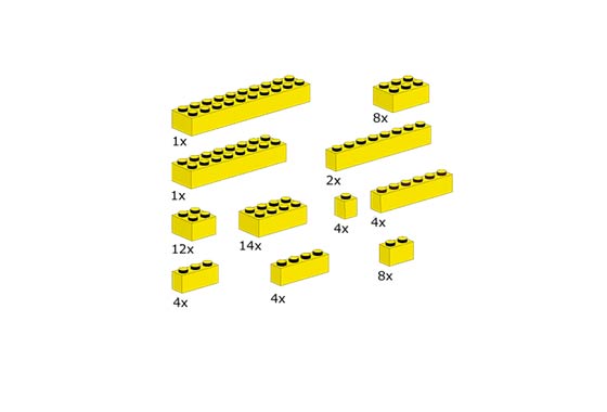 10010-1 Assorted Yellow Bricks