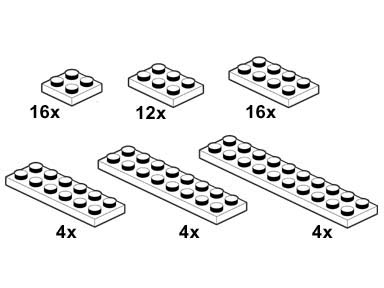 10056-1 White Plates 2 x n