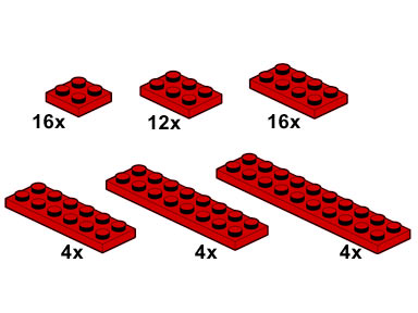 10058-1 Red Plates 2 x n