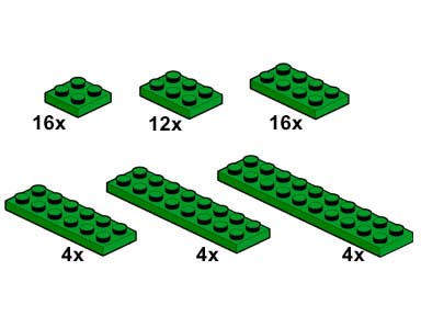 10059-1 Green Plates 2 x n