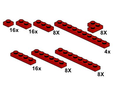 10062-1 Red Plates 1 x n