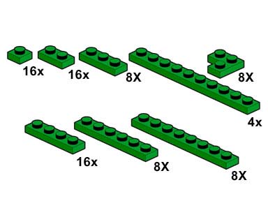 10063-1 Green Plates 1 x n