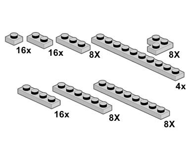 10064-1 Light Gray Plates 1 x n