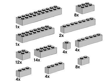 10145-1 Assorted Light Gray Bricks