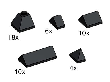 10160-1 Black Ridge Roof Tiles