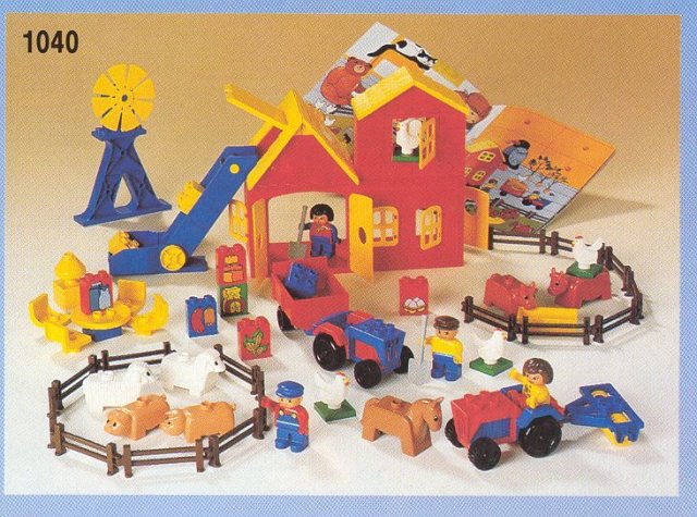 1040-1 Farm - 76 elements and a picture book (1991 version)