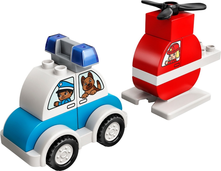 10957-1 Fire Helicopter & Police Car