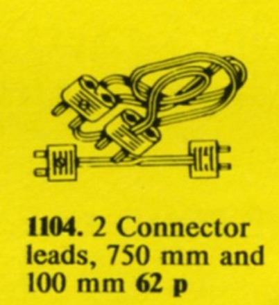 1104-1 4.5V Motor Battery Cables, 14 and 94 Studs (10 and 75cm) Long