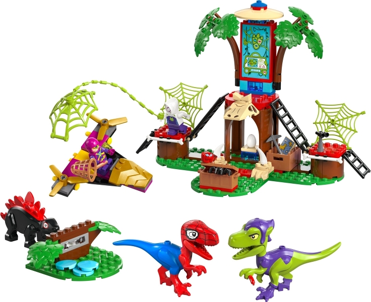 MARVEL SUPER HEROES SPIDEY AND GOBBY'S RAPTOR BATTLE AT TREE HOUSE HQ