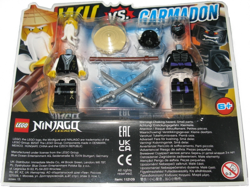 112109-1 Wu vs. Garmadon blister pack Logo