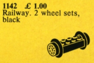 1142-1 Wheel Bricks with Small Black Train-Wheels