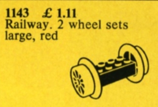 1143-1 Wheel Bricks with Large Red Train Wheels