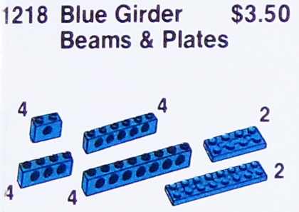 1218-1 Girder Beams and Plates, Blue