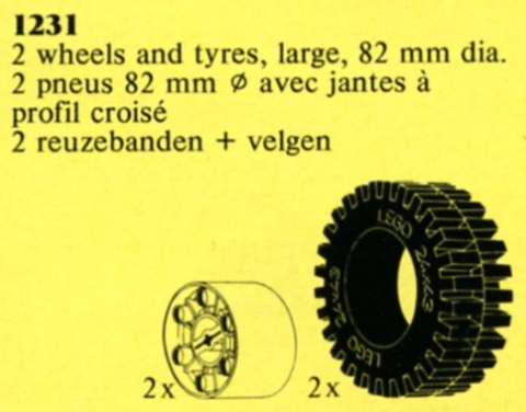 1231-1 X-Large Tires and Hubs