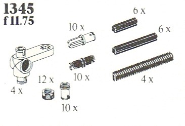 1345-1 Pinions, Pegs, Axles and Nuts