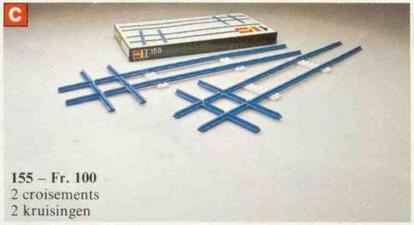 155-1 2 Cross Rails, 8 Straight Tracks, 4 Base Plates