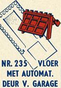 235-1 Garage Plate and Door (White Base and Door Frame)