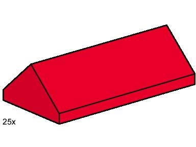 3445-1 2 x 4 Ridge Roof Tiles Steep Sloped Red