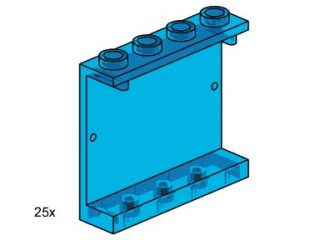 3447-1 1 x 3 x 4 Wall Element Transparent Blue (Train Window)