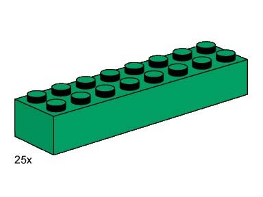 3466-1 2 x 8 Dark Green Bricks