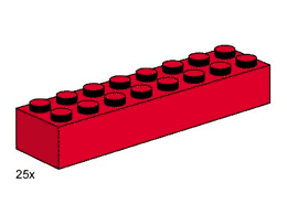 3467-1 2 x 8 Red Bricks