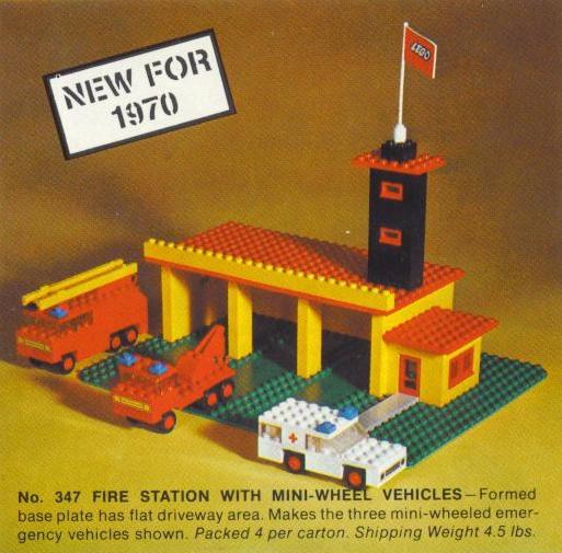 347-1 Fire Station with Mini Cars