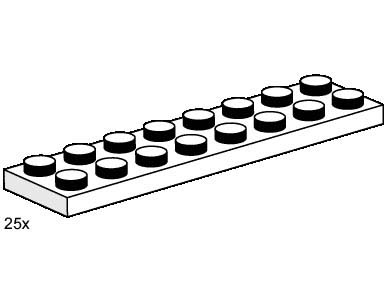 3490-1 2 x 8 White Plates