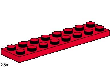 3491-1 2 x 8 Red Plates