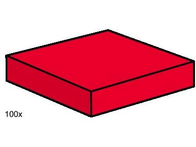 3494-1 2 x 2 Red Smooth Tiles