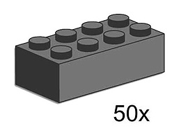 3729-1 2 x 4 Dark Gray Bricks